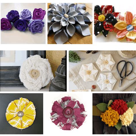 10 easy fabric flower tutorials handmade flowers fabric easy fabric flowers fabric flowers diy