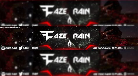 Faze Rain Youtube Banner By Vortexsaberdesigns On Deviantart