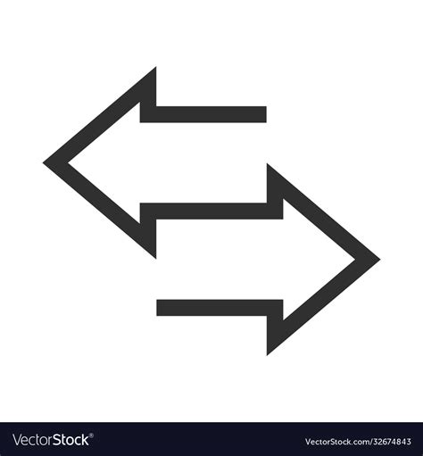 Arrow Direction Related Icon Arrows Point Two Vector Image