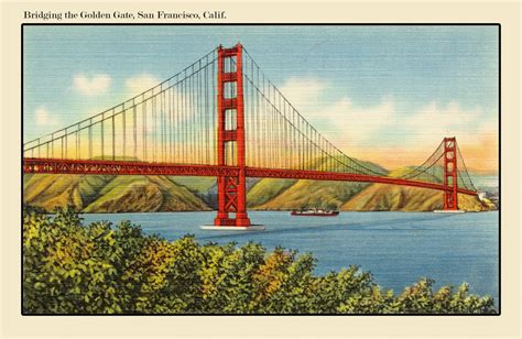 Golden Gate Bridge Postcard Free Stock Photo Public Domain Pictures