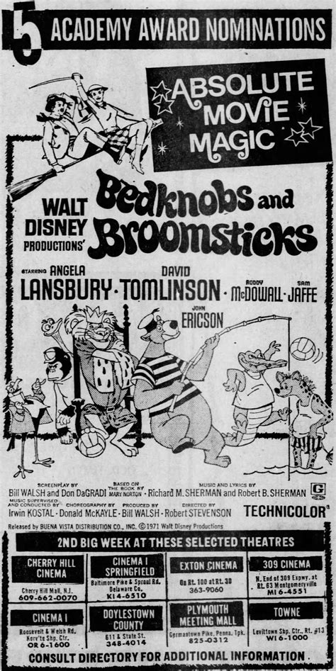 Ad For Walt Disney S Bedknobs And Broomsticks Starring Angela