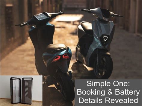 Simple One Electric Scooter Booking Amount Battery Details Revealed