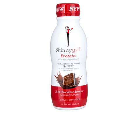2 X Skinnygirl Tasty Nutrition Protein Shake Rich Chocolate Brownie 4pk