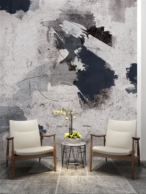 Abstract Painting Wallpaper Mural Designer Wallpaper Accent Wall