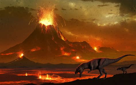 An Asteroid And Volcano Double Punch Doomed The Dinosaurs Study Space