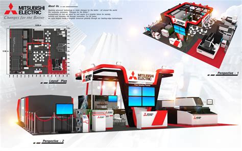 3D asset Misubishi booth design 15X12 m | CGTrader