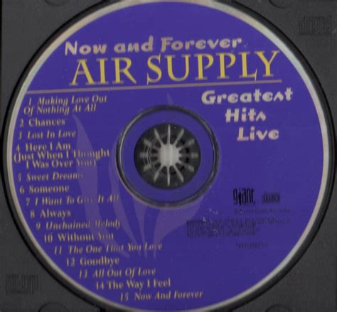 Cd Air Supply Now And Forever Greatest Hits Live R 4200 Em