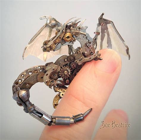 Old Watch Parts Recycled Into Steampunk Sculptures By Susan Beatrice