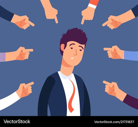 Bullying At Work Concept Adult Man Get Harassment Vector Image
