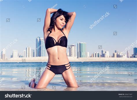 Sexy Tourist Girl Dubai City Beach Stock Photo Shutterstock