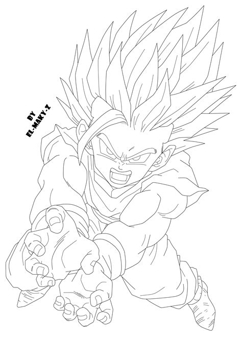 Dragon Ball Z Teen Gohan Coloring Pages