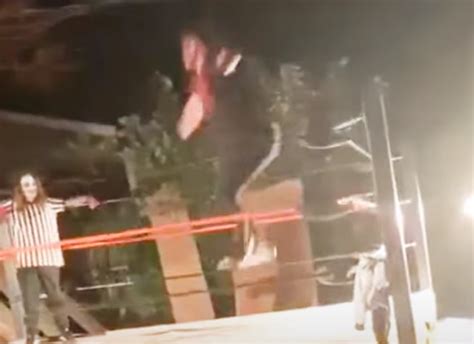 Graphic Backyard Wrestler Breaks Leg Before Match