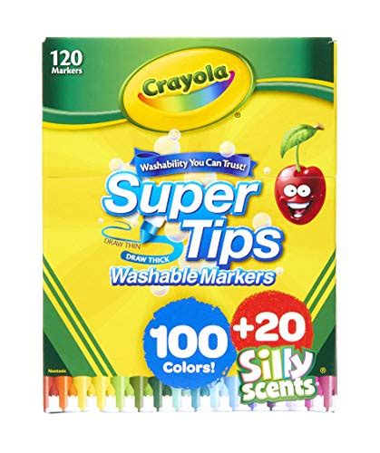 crayola super tips marker set washable markers assorted colors 120 ct