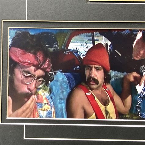 Up In Smoke Cheech And Chong Movie Car License Plate Signed Framed Collage