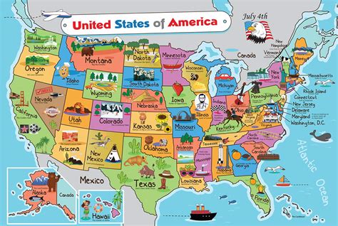 Map The United States Of America Cities And Towns Map