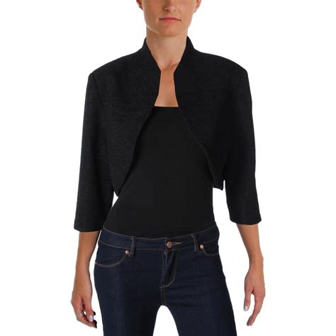 Connected Apparel Womens Textured Elbow Sleeves Bolero
