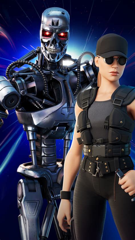 750x1334 Sarah Connor And T 800 4k Hd Fortnite Iphone 6 Iphone 6s