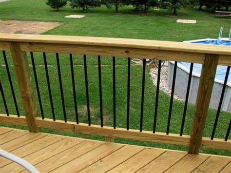 You can also choose from round or square sizes to personalize your outdoor deck, patio, or porch. @Deckorators Railing and Accessories black aluminum ...