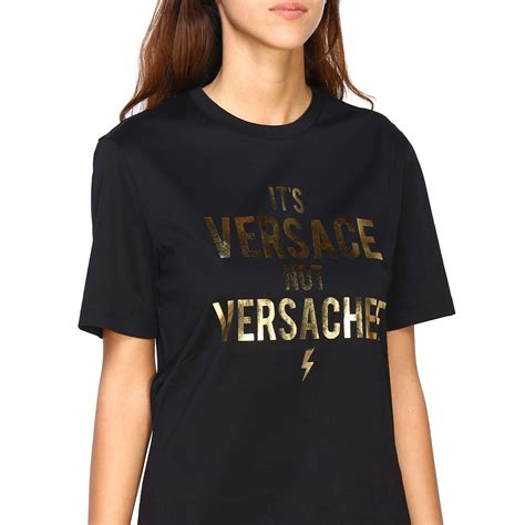 Versace Cotton Womens T Shirt In Black Lyst