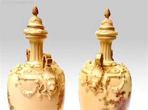 Antiques Atlas Pair Of Antique Royal Worcester Blush Ivory Vases