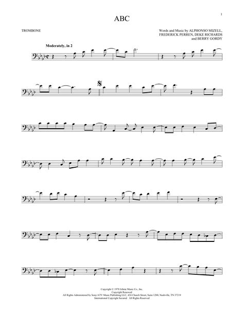 Abc Trombone Solo Print Sheet Music Now