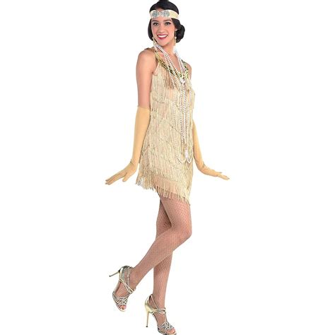 Roaring 20s Champagne Flapper Dress Party City
