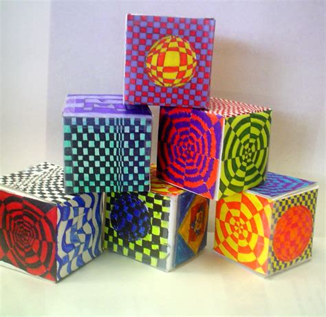 Lessons From The K 12 Art Room Op Art Boxes Art Cube Middle School