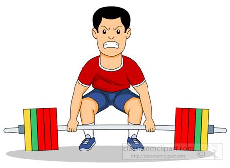 Weightlifting Clipart Man Lifts Weights For Strength Training Clipart