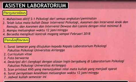 Contoh curriculum vitae (cv) dan lembar pengajuan. Contoh Surat Lamaran Asisten Laboratorium - Kumpulan ...