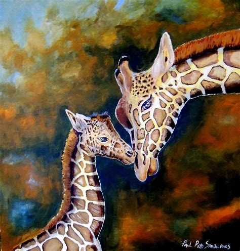 Baby Giraffe Painting By Paul Sandilands Fine Art America