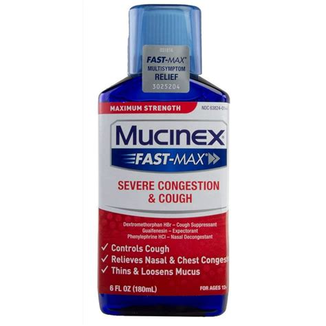 Mucinex Fast Max Maximum Strength Severe Congestion And Cough Multi