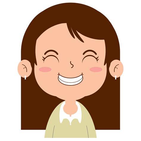 girl happy face cartoon cute 14428983 png