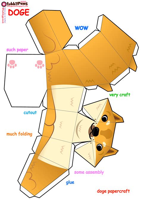13easy Doge Papercraft Template Onlyhats