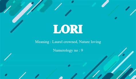 Lori Name Meaning