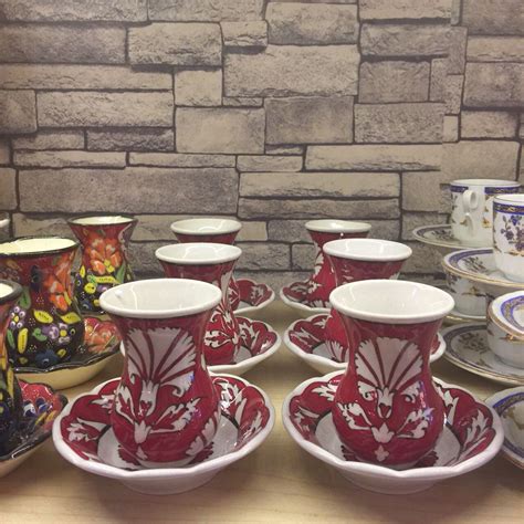 Ceramic Turkish Tea Set By Grandbazaarshopping Com Turkish Coffee
