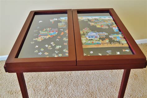 Diy Puzzle Table With Drawers Woodworking Jigsaw Puzzle Table