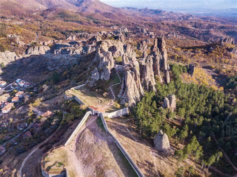 Aerial Of Belogradchik Fortress Belogradchik Bulgaria Europe Stock