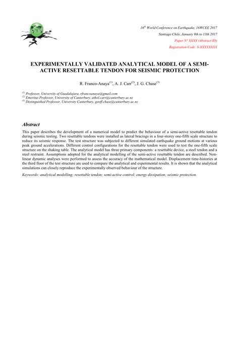 Pdf Experimentally Validated Analytical Model Of A Semi Active