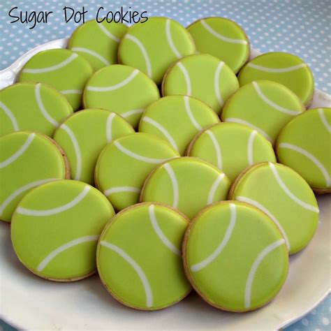 Sugar Dot Cookies Tennis Ball Cookies