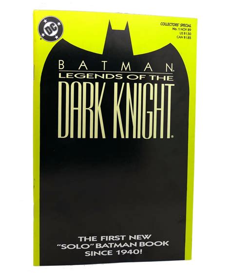 Batman Legends Of The Dark Knight Vol 1 No 1 November 1989 Collector