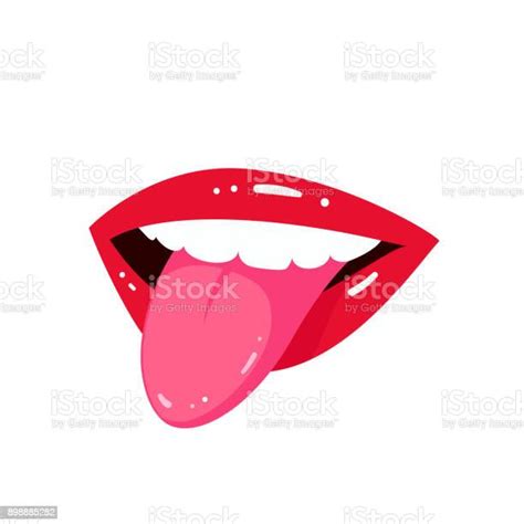 Female Lips Isolated On White Background Stock Illustration Download Image Now Adult Art