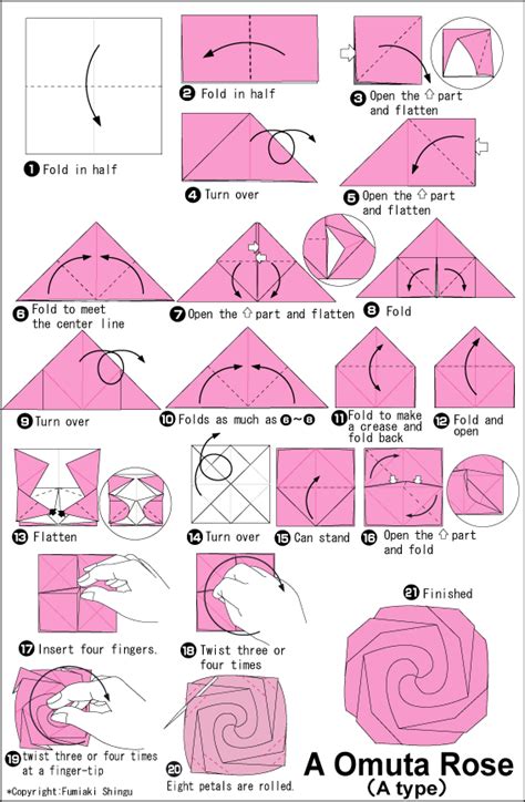 Origami Flowers Easy Rose Instructions Origami Pinterest