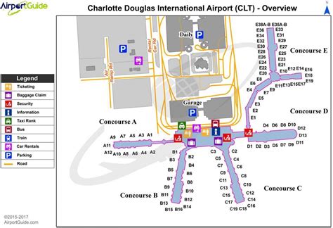 Charlotte Airport Gate Map Clt Airport Gate Map North Carolina Usa