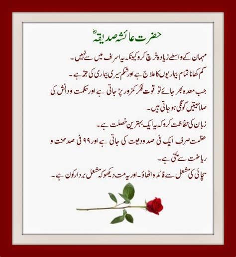 Golden Words Of Hazrat Ayesha Siddiqa R A