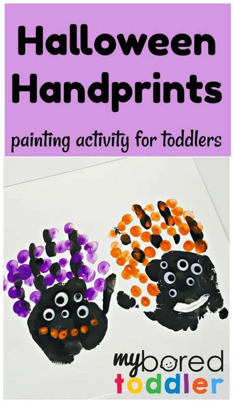 Halloween Handprint Painting My Bored Toddler