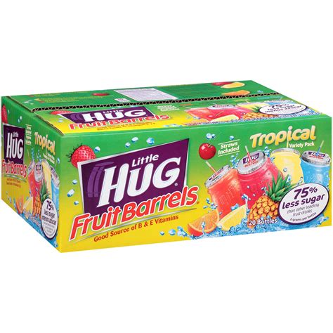 Little Hug Fruit Drink Barrels Tropical Fruit Variety Pack 8 Fl Oz