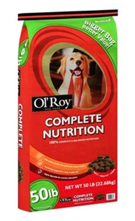 This dog food makes the list because of questionable ingredient quality that is not nutritional and is somewhat harmful to dogs. Ol' Roy Dog Food Review & Ingredients Analysis