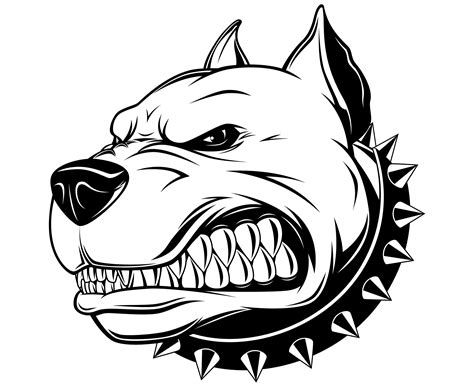 Pitbull Pit Bull Terrier Dog Cartoon Etsy