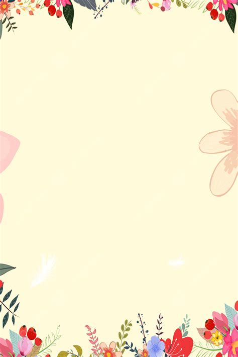 Simple Flower Frame Border Background Wallpaper Image For Free Download