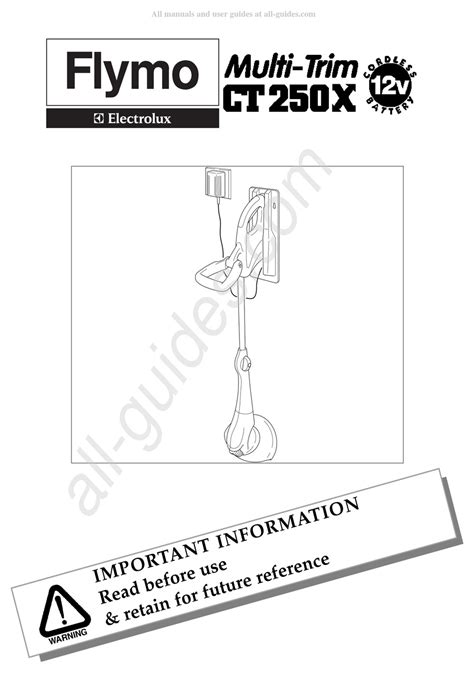 ELECTROLUX FLYMO MULTI-TRIM CT250X MANUAL Pdf Download | ManualsLib
